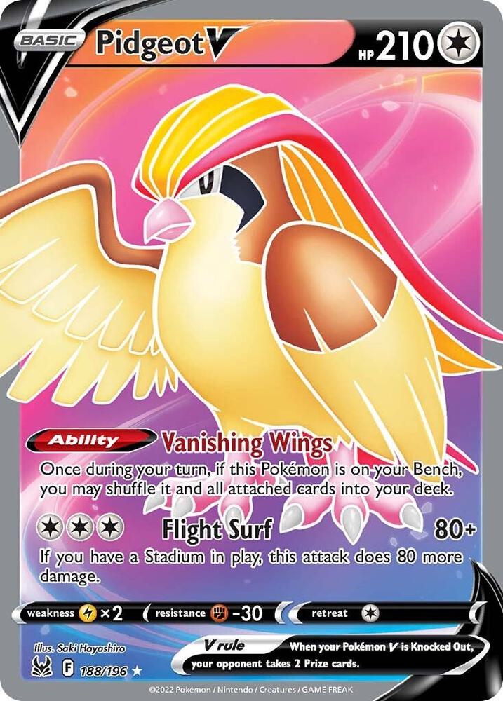 Pidgeot V 188/196 (SWSH11: Lost Origin) - Holofoil