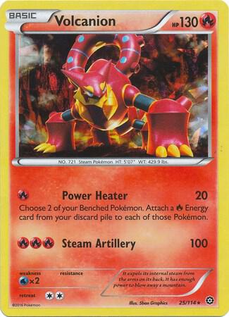 Volcanion 025/114 (Deck Exclusives) - Cracked Ice Holofoil
