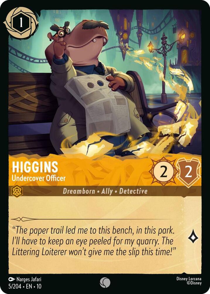 Higgins, Undercover Officer 5/204 (Whispers in the Well) - Cold Foil