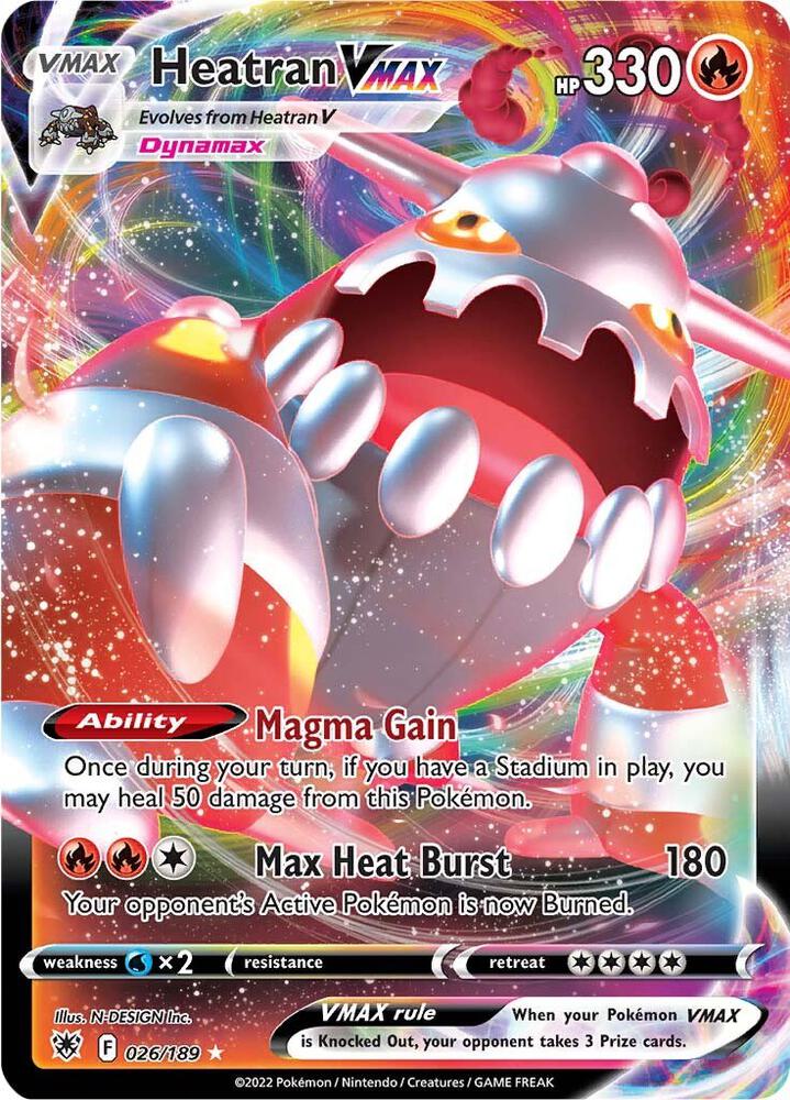 Heatran VMAX 026/189 (SWSH10: Astral Radiance) - Holofoil
