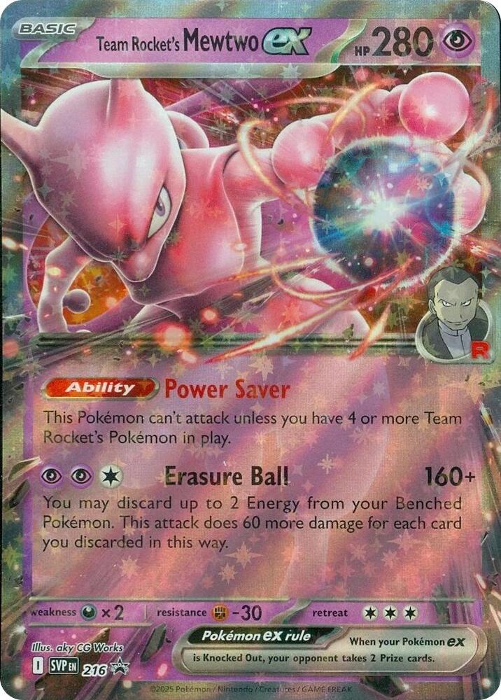 Team Rocket's Mewtwo ex 216 (SV: Scarlet & Violet Promo Cards) - Holofoil