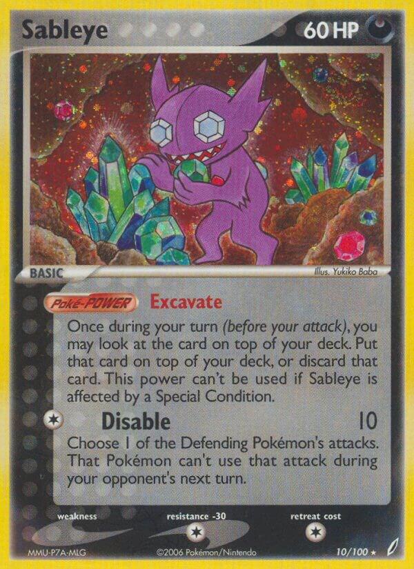 Sableye 10/100 (Crystal Guardians) - Holofoil