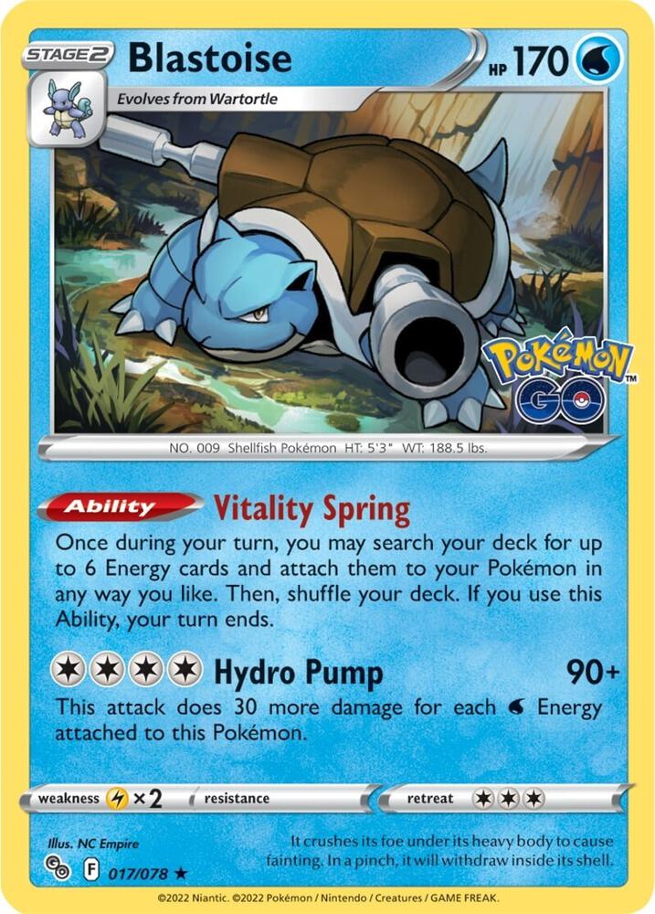 Blastoise 017/078 (Pokemon GO) - Holofoil
