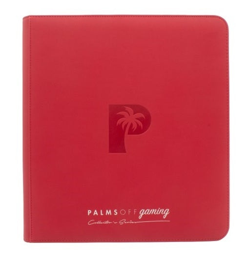 COLLECTOR'S SERIES 12 POCKET ZIP TRADING CARD BINDER - HOLDS 480 CARDS - RED