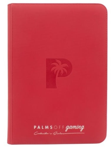 COLLECTOR'S SERIES 4 POCKET ZIP TRADING CARD BINDER - HOLDS 160 CARDS - RED
