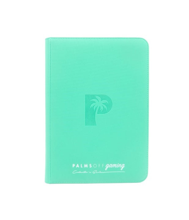 COLLECTOR'S SERIES 9 POCKET ZIP TRADING CARD BINDER - TURQUOISE