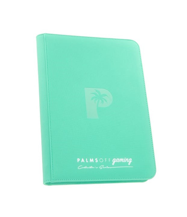 COLLECTOR'S SERIES 9 POCKET ZIP TRADING CARD BINDER - TURQUOISE