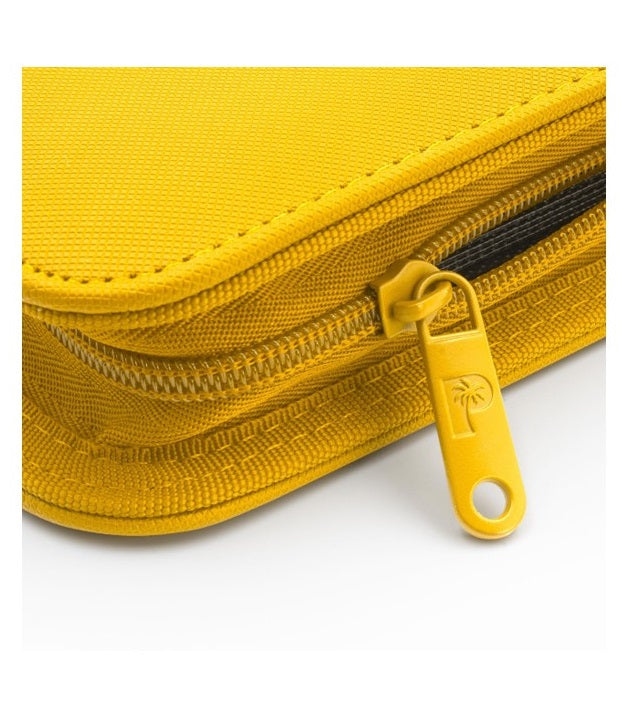 COLLECTOR'S SERIES 12 POCKET ZIP TRADING CARD BINDER - HOLDS 480 CARDS - YELLOW