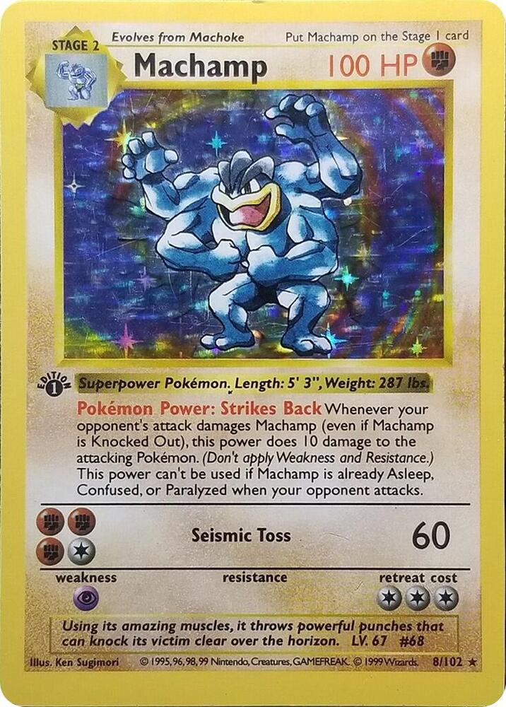 Machamp 008/102 (Deck Exclusives) - 1st Edition Holofoil