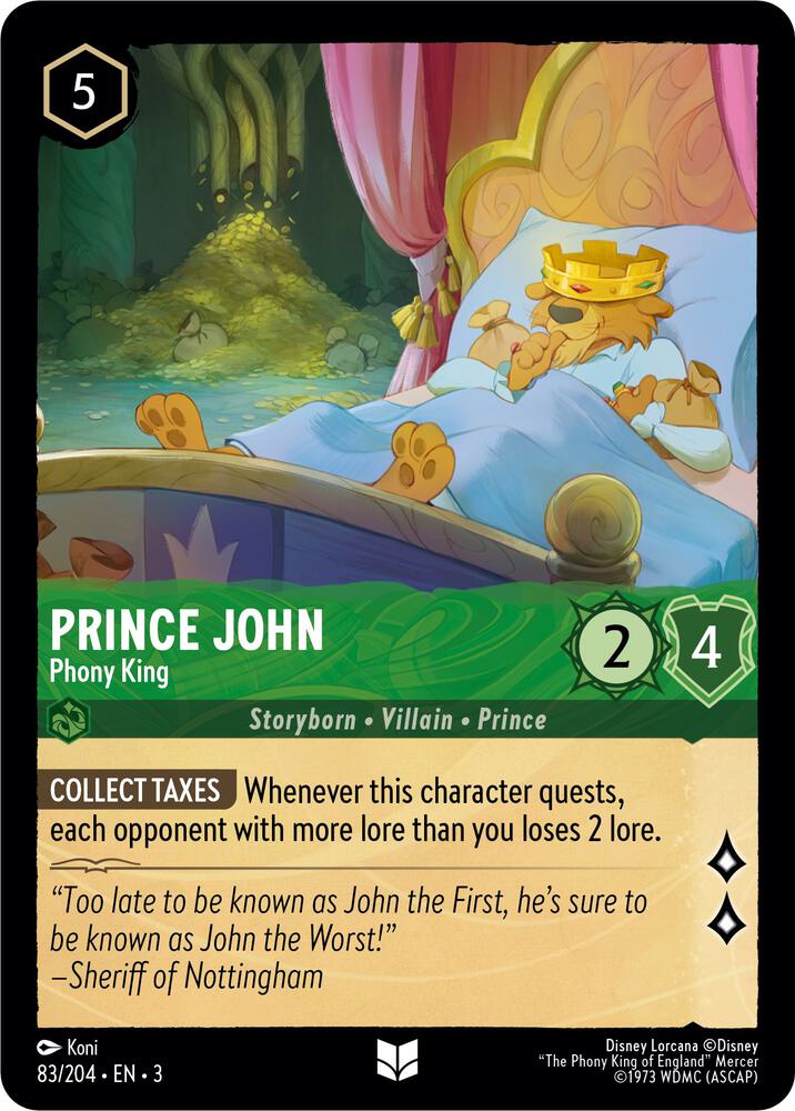 Prince John, Phony King 83/204 (Into the Inklands)