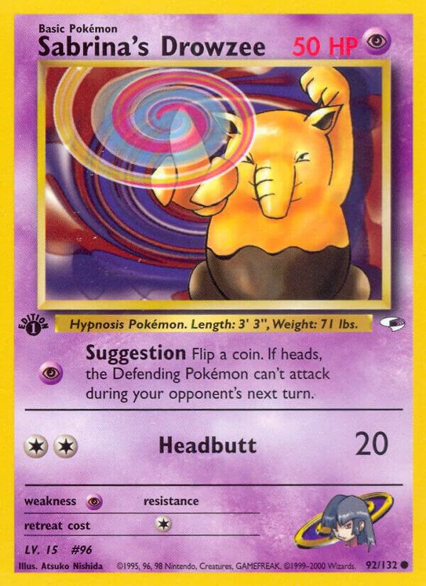 Sabrina's Drowzee 092/132 (Gym Heroes) - 1st Edition