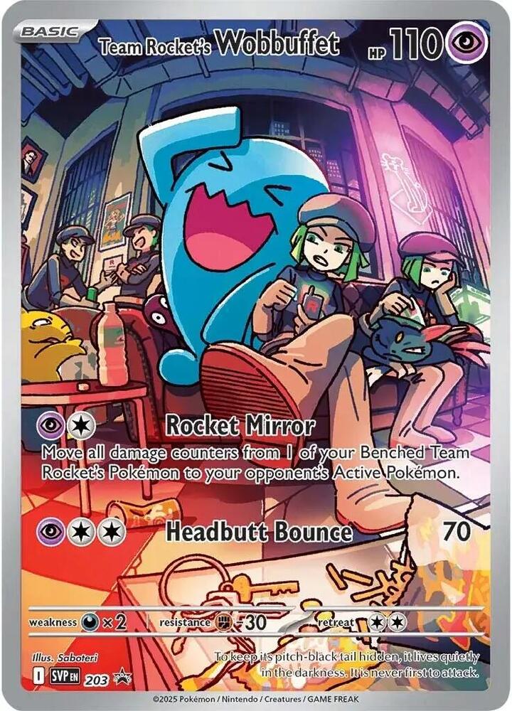 Team Rocket's Wobbuffet 203 (SV: Scarlet & Violet Promo Cards) - Holofoil