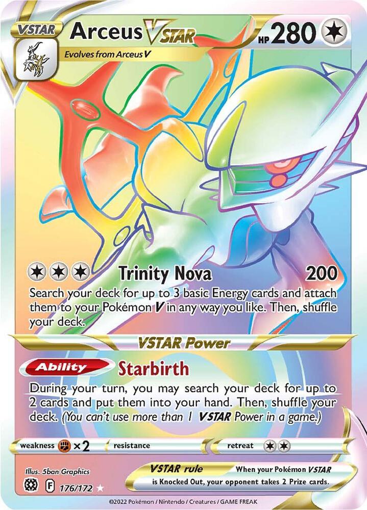 Arceus VSTAR Secret 176/172 (SWSH09: Brilliant Stars) - Holofoil