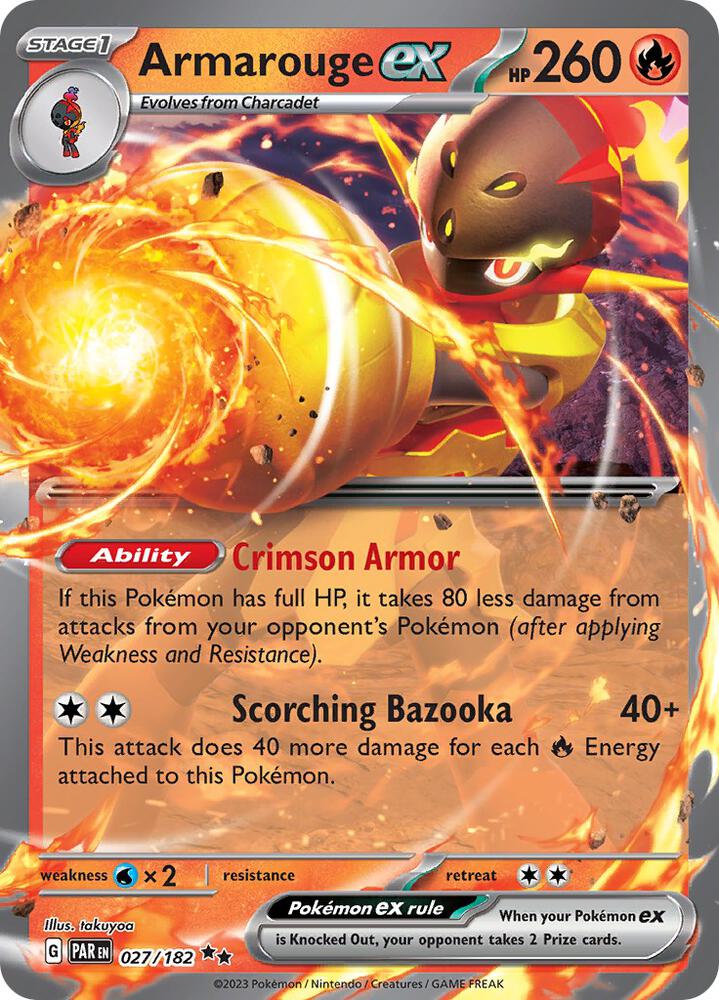 Armarouge ex 027/182 (SV04: Paradox Rift) - Holofoil