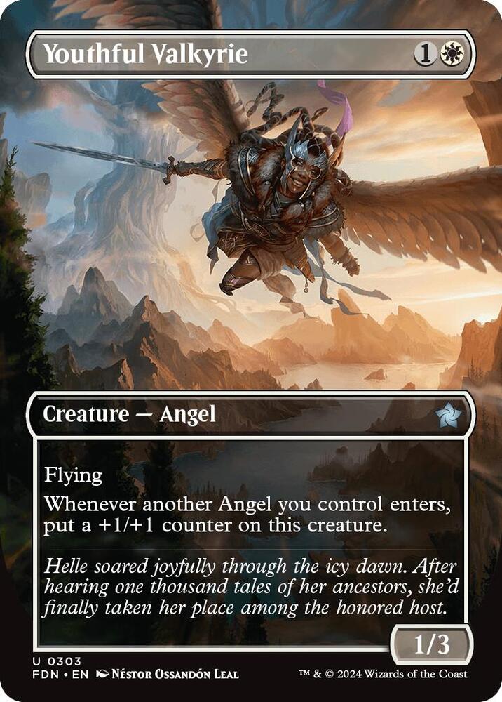 Youthful Valkyrie 303/291 (Foundations) - Borderless Foil