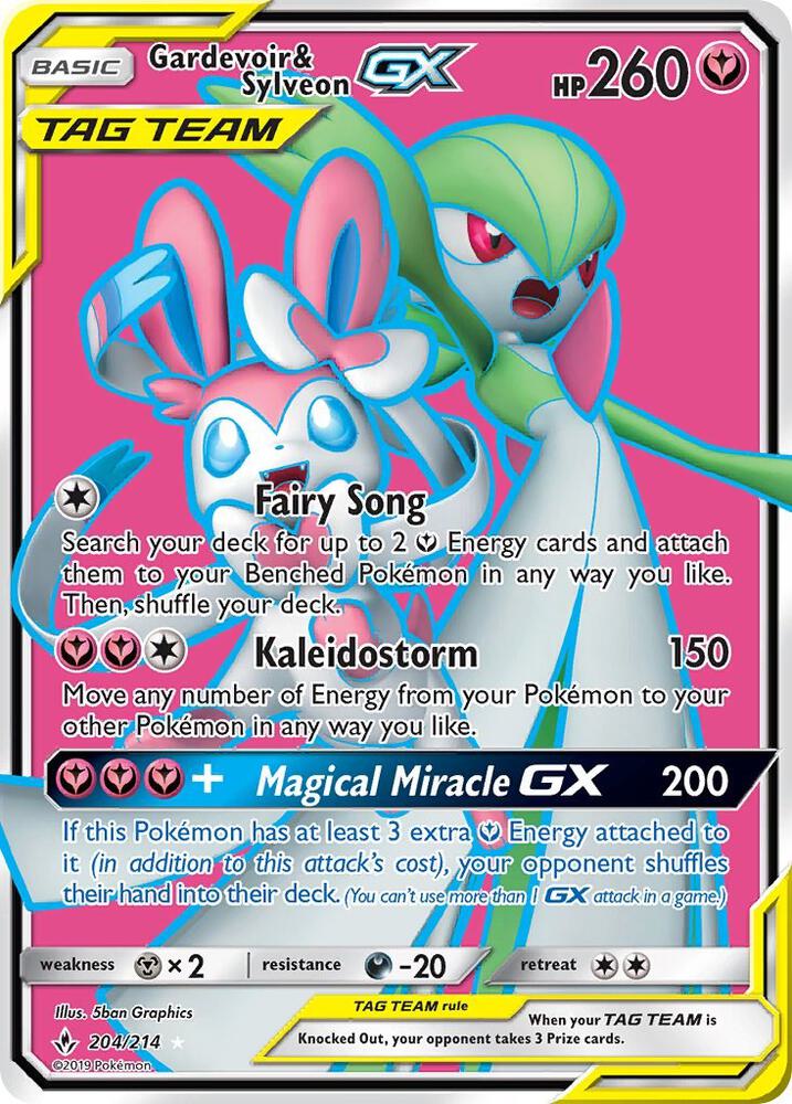 Gardevoir & Sylveon GX 204/214 (SM - Unbroken Bonds) - Holofoil