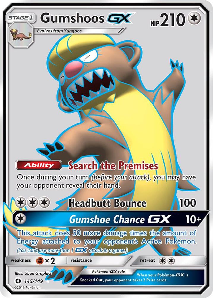Gumshoos GX 145/149 (SM Base Set) - Holofoil