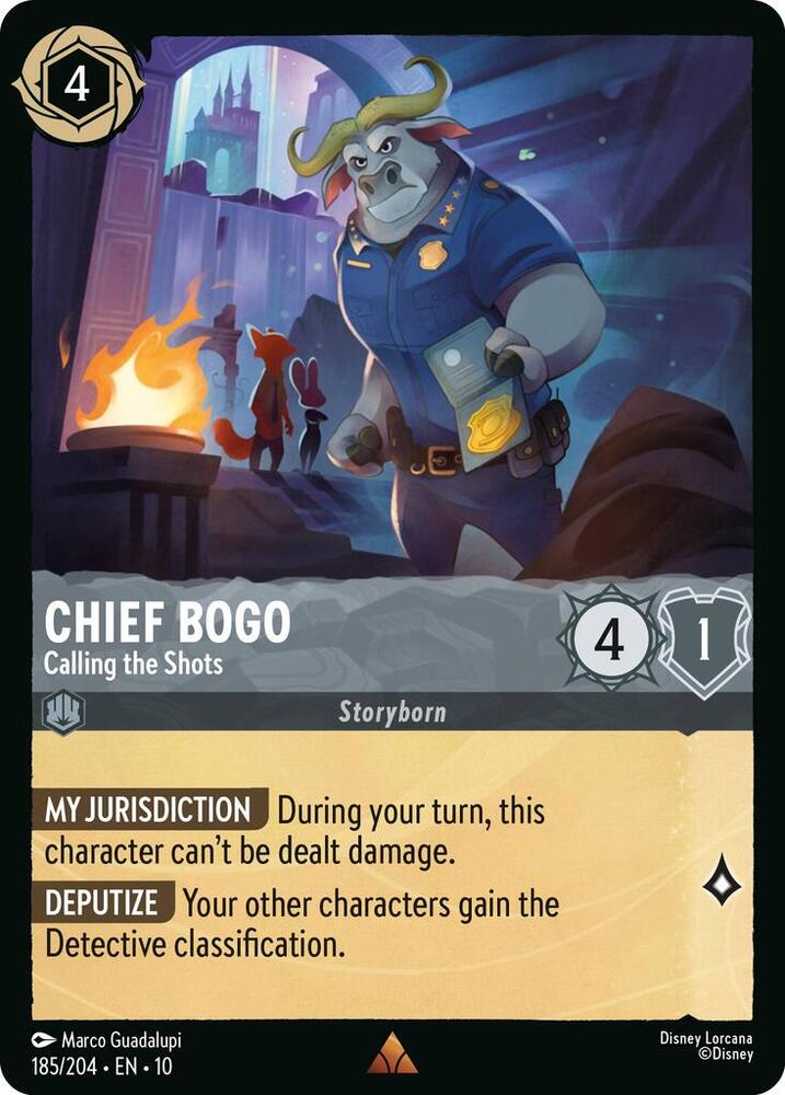 Chief Bogo, Calling the Shots 185/204 (Whispers in the Well) - Cold Foil