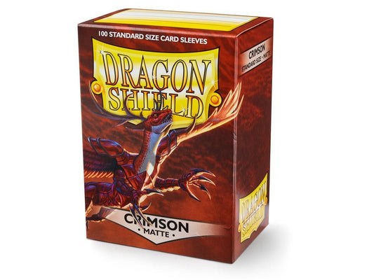 DRAGON SHIELD: BOXED 100 SLEEVES - MATTE - CRIMSON