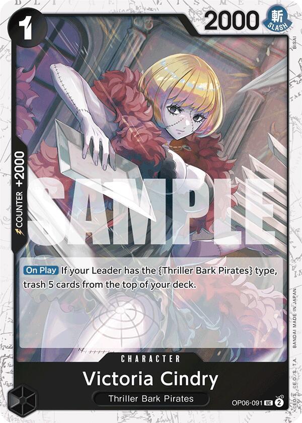 Victoria Cindry OP06-091 (Premium Booster -The Best-) - Jolly Roger Foil