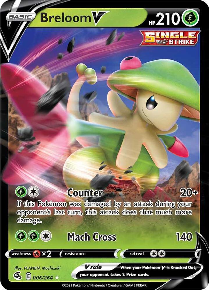Breloom V 006/264 (SWSH08: Fusion Strike) - Holofoil