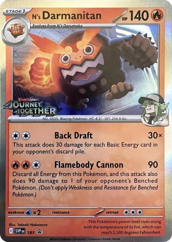 N's Darmanitan Prerelease 181 (SV: Scarlet & Violet Promo Cards) - Holofoil