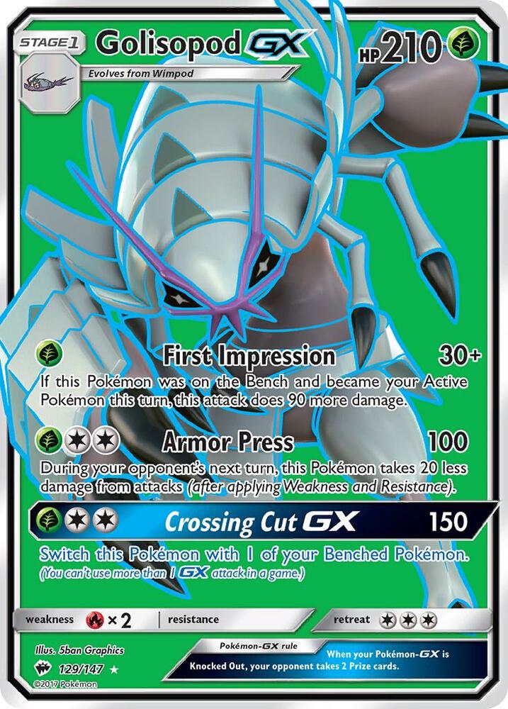 Golisopod GX 129/147 (SM - Burning Shadows) - Holofoil
