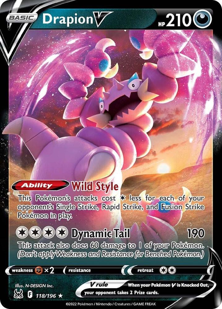 Drapion V 118/196 (SWSH11: Lost Origin) - Holofoil