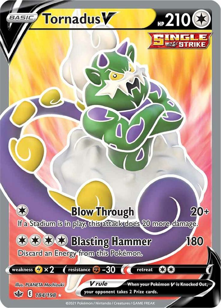 Tornadus V 184/198 (SWSH06: Chilling Reign) - Holofoil