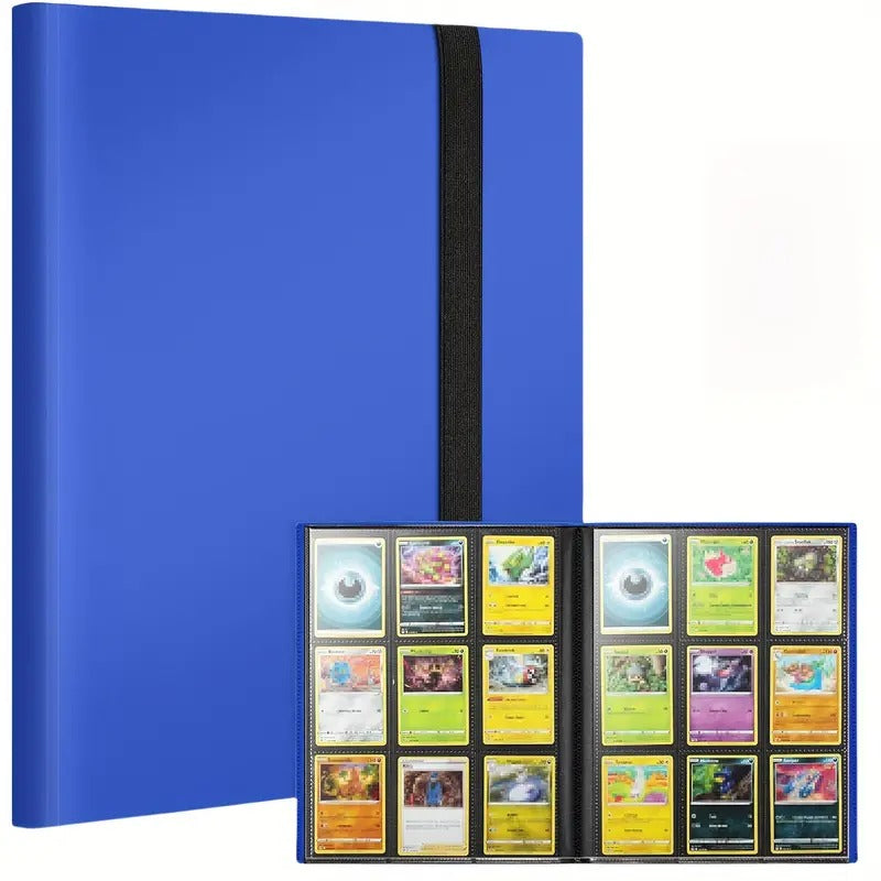 9Pkt Premium Binder - Navy Blue - 360 pocket- Side-loading Pockets - Elasticized Closure Band