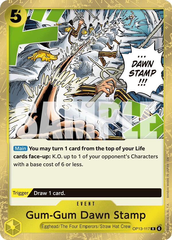Gum-Gum Dawn Stamp OP13-117 (Carrying On His Will) - Foil