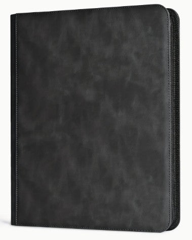 TOP LOADER ZIP BINDER - CLEAR 9 POCKET (252 CAPACITY) - BLACK DENIM LOOK