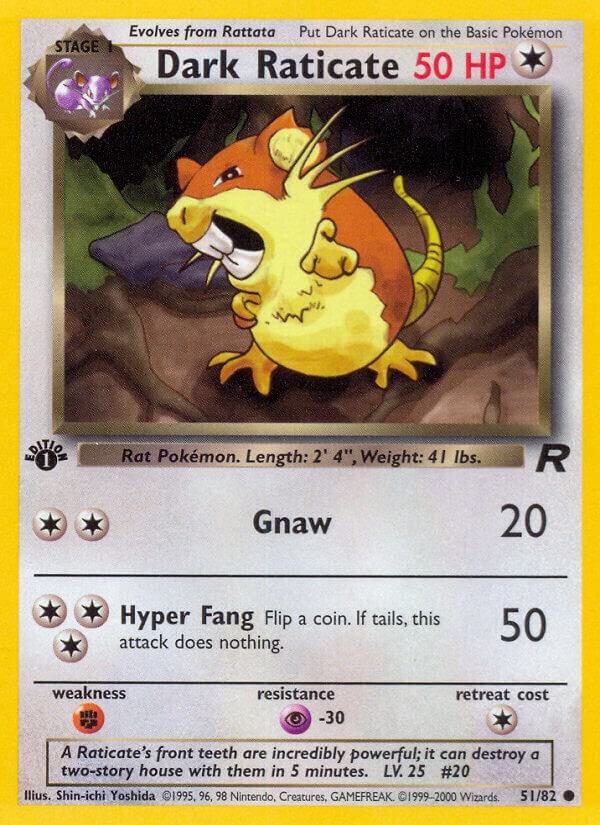 Dark Raticate 51/82 (Team Rocket) - 1st Edition