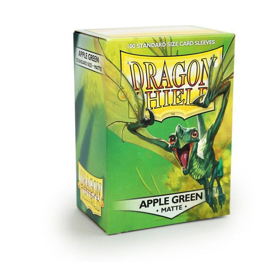 DRAGON SHIELD: BOXED 100 SLEEVES - MATTE - APPLE GREEN
