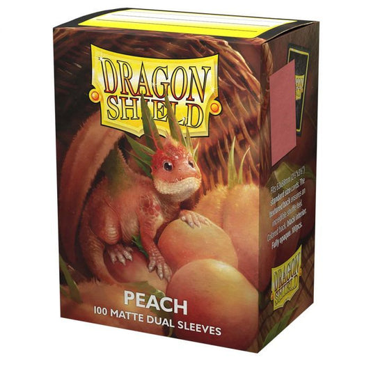 DRAGON SHIELD: BOXED 100 SLEEVES - MATTE - DUAL PEACH (PIIP)