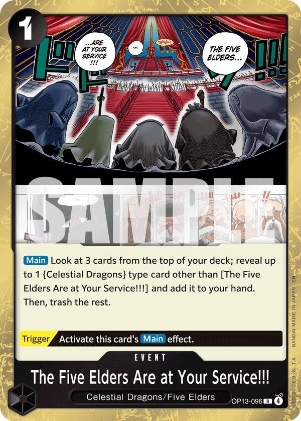 The Five Elders Are at Your Service!!! OP13-096 (Carrying On His Will) - Foil