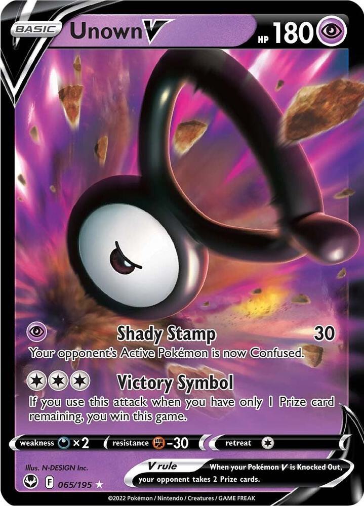 Unown V 065/195 (SWSH12: Silver Tempest) - Holofoil