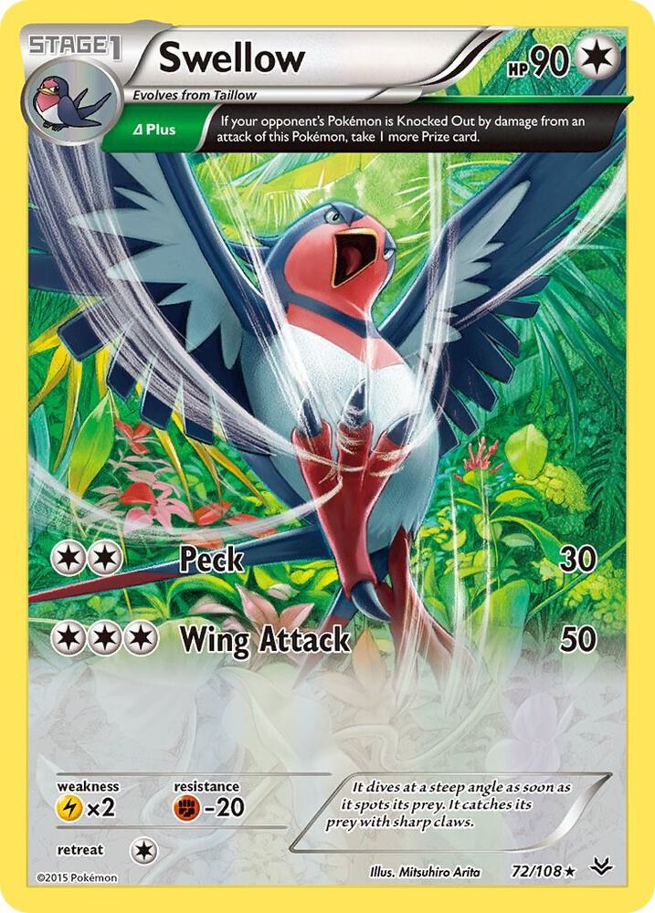 Swellow 72/108 (XY - Roaring Skies) - Holofoil