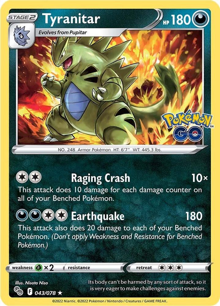 Tyranitar 043/078 (Pokemon GO) - Holofoil