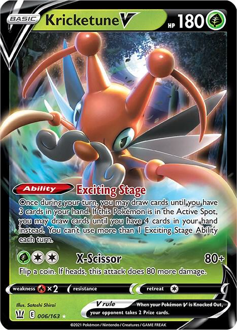 Kricketune V 006/163 (SWSH05: Battle Styles) - Holofoil