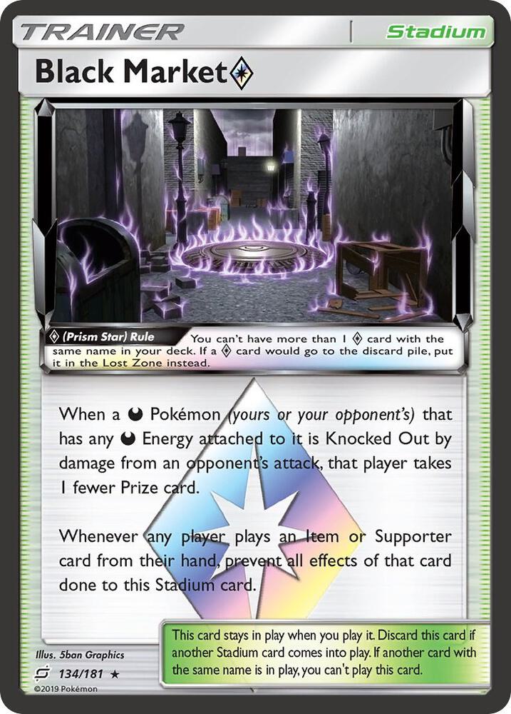 Black Market Prism Star 134/181 (SM - Team Up) - Holofoil