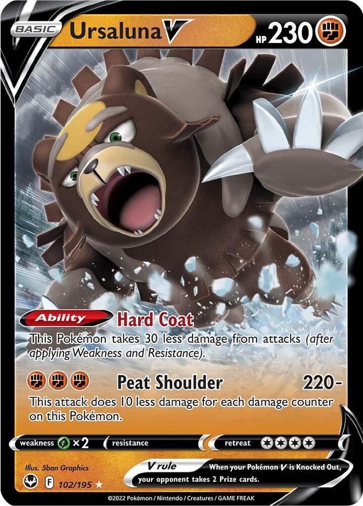 Ursaluna V 102/195 (SWSH12: Silver Tempest) - Holofoil