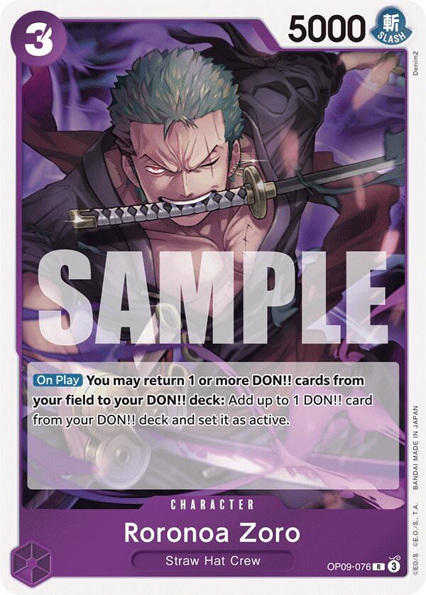 Roronoa Zoro OP09-076 (Emperors in the New World) - Foil