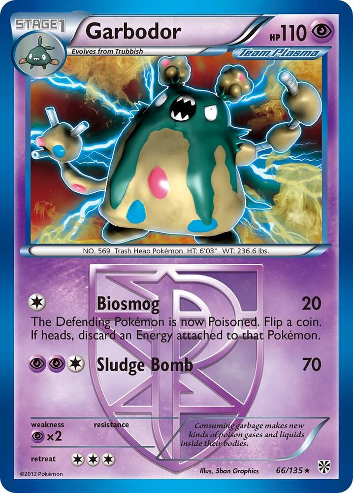 Garbodor Team Plasma 66/135 (Plasma Storm) - Holofoil
