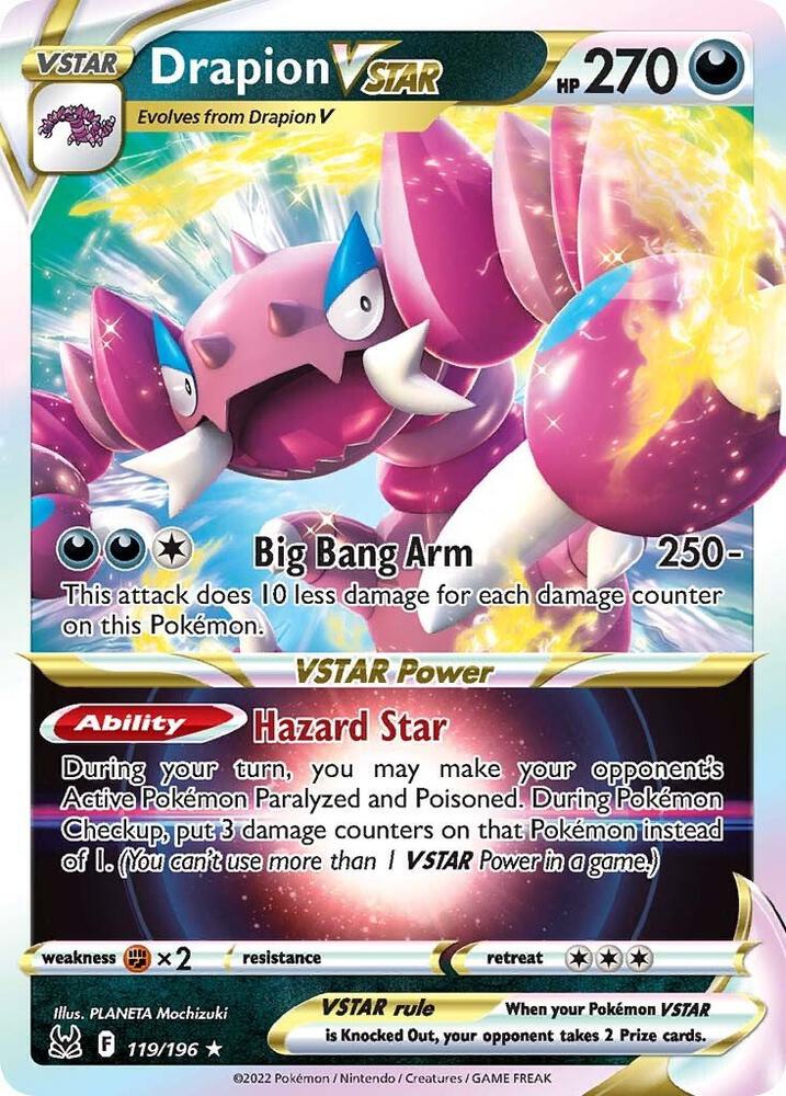 Drapion VSTAR 119/196 (SWSH11: Lost Origin) - Holofoil