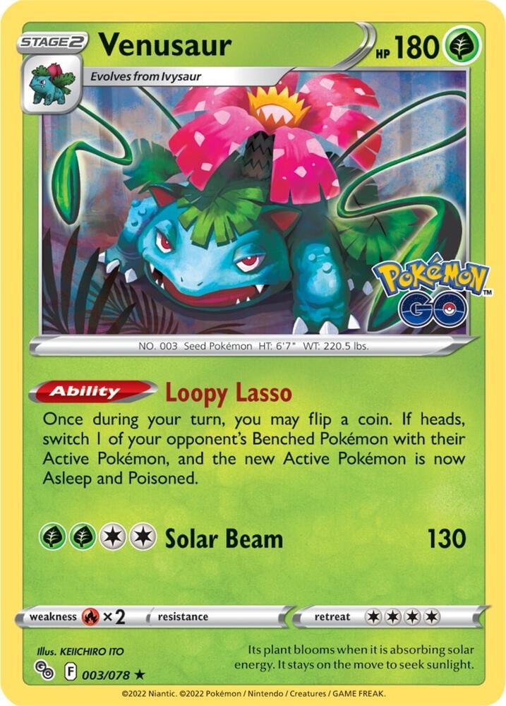 Venusaur 003/078 (Pokemon GO) - Holofoil