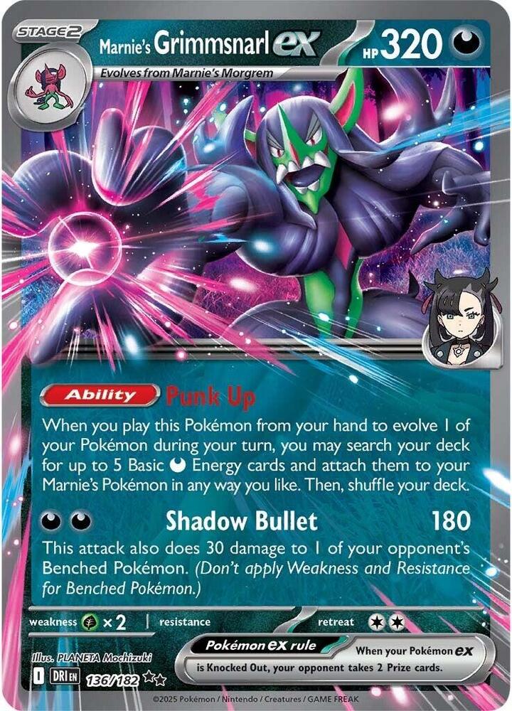 Marnie's Grimmsnarl ex 136/182 (SV10: Destined Rivals) - Holofoil