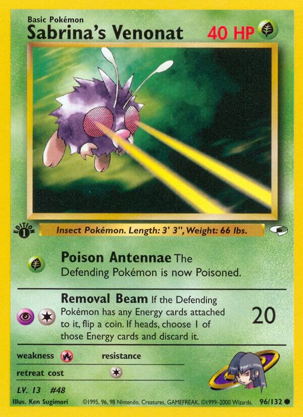 Sabrina's Venonat 096/132 (Gym Heroes) - 1st Edition