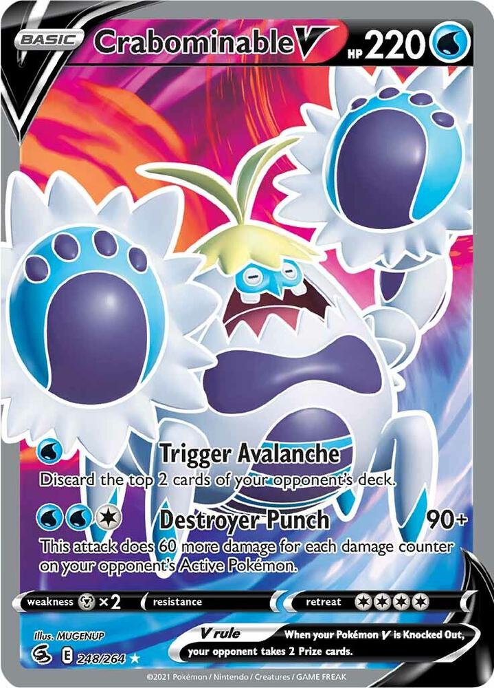 Crabominable V 248/264 (SWSH08: Fusion Strike) - Holofoil