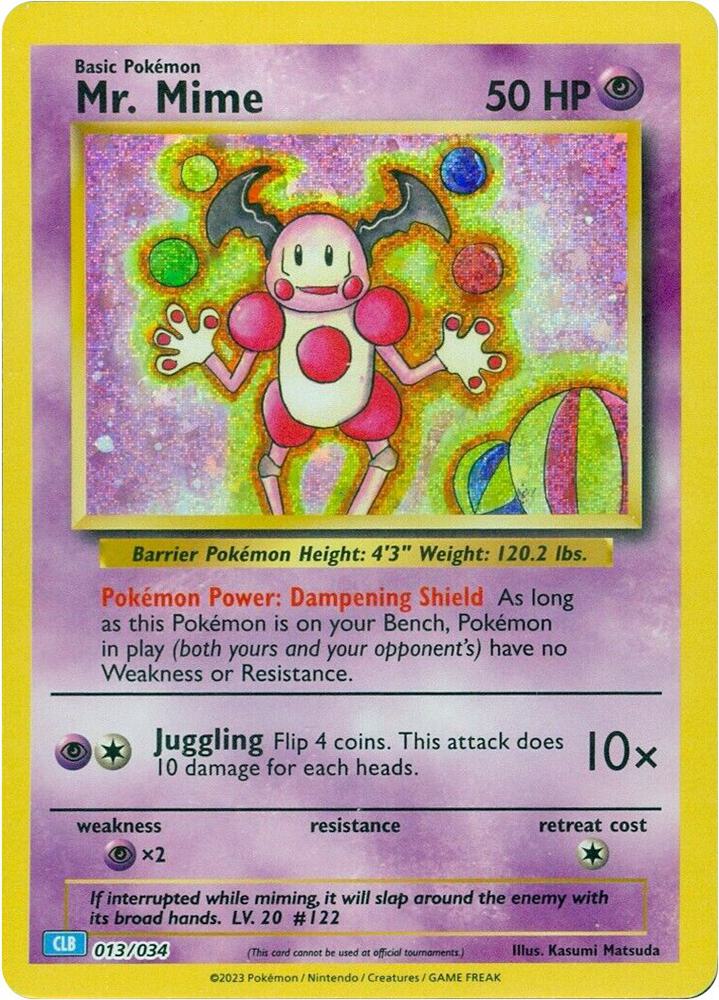 Mr. Mime 013/034 (Trading Card Game Classic) - Holofoil